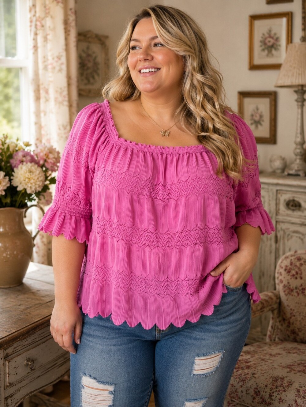 Lane Bryant 22/24 Pink Women's Top